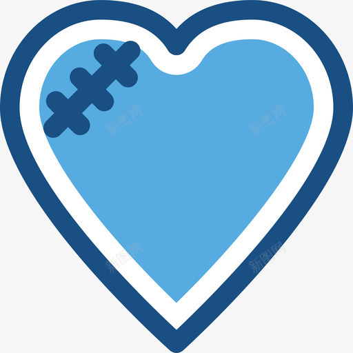 破碎的心爱情和婚礼双色调图标svg_新图网 https://ixintu.com 双色调 爱情和婚礼 破碎的心