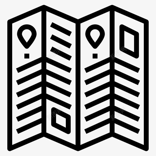 小册子广告地图图标svg_新图网 https://ixintu.com 地图 小册子 广告 度假 报纸 旅游