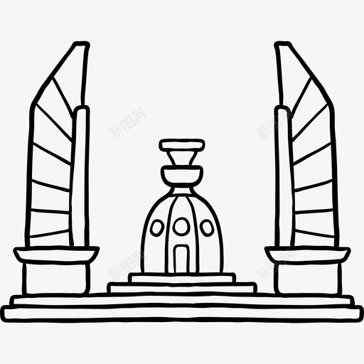 民主纪念碑世界纪念碑2黑色图标svg_新图网 https://ixintu.com 世界纪念碑2 民主纪念碑 黑色