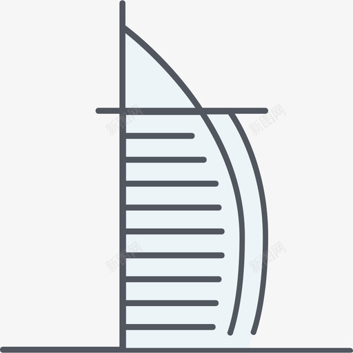 阿拉伯大教堂纪念碑10号彩色图标svg_新图网 https://ixintu.com 彩色 纪念碑10号 阿拉伯大教堂
