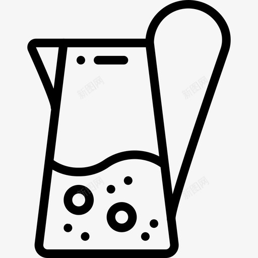 水壶厨房用品3线状图标svg_新图网 https://ixintu.com 厨房用品3 水壶 线状