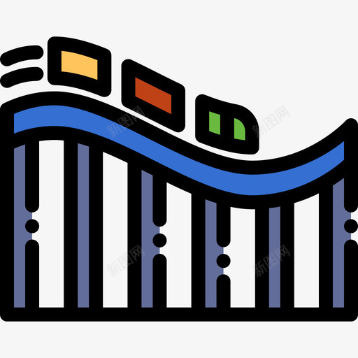 过山车公平11线性颜色图标svg_新图网 https://ixintu.com 公平11 线性颜色 过山车