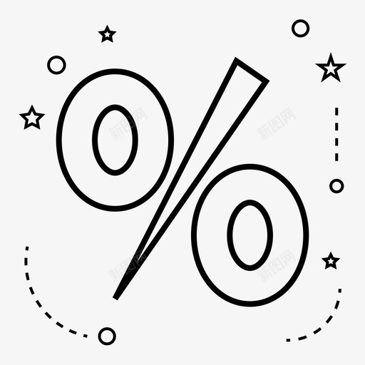 折扣财务利息图标svg_新图网 https://ixintu.com 利息 折扣 百分比 财务 金钱