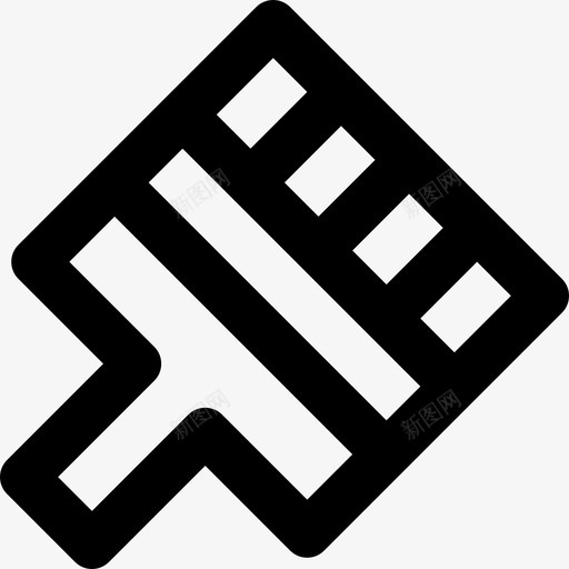 油漆刷建筑施工5线性图标svg_新图网 https://ixintu.com 建筑施工5 油漆刷 线性