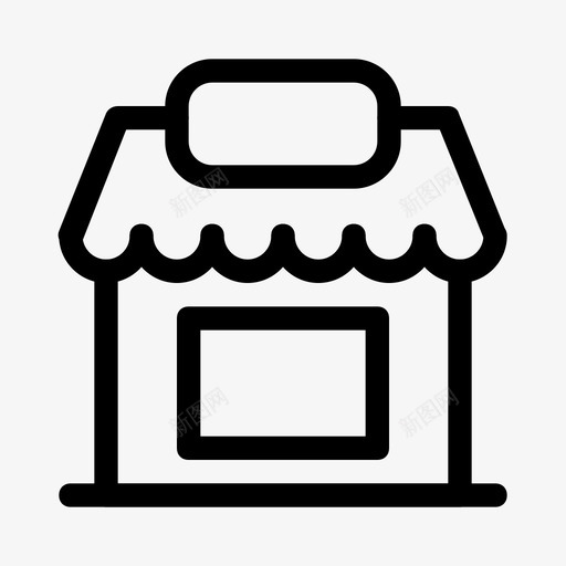 商店购买市场图标svg_新图网 https://ixintu.com 商店 市场 建筑物和地标 购买 销售
