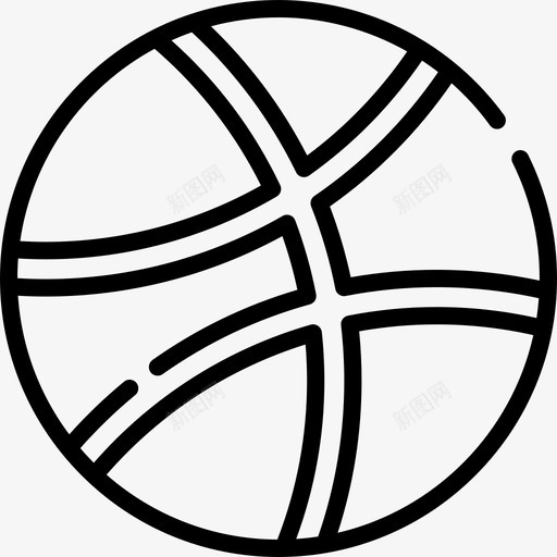 DribbleSocialMedia27线性图标svg_新图网 https://ixintu.com Dribble SocialMedia27 线性