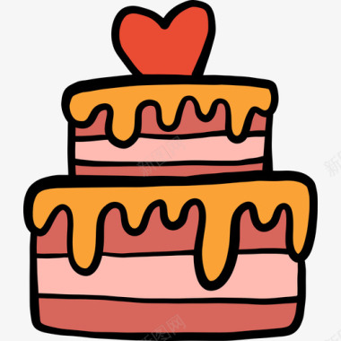 蛋糕母亲节10彩色图标图标