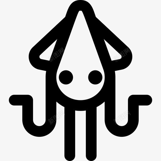 鱿鱼动物23直系图标svg_新图网 https://ixintu.com 动物23 直系 鱿鱼