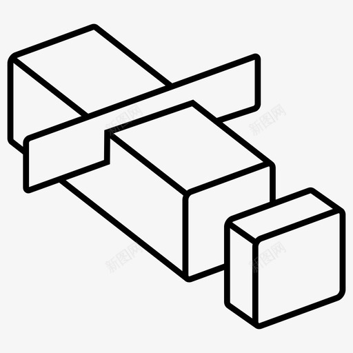 切割制造表面处理图标svg_新图网 https://ixintu.com 分成零件 切割 制造 表面处理 锯切