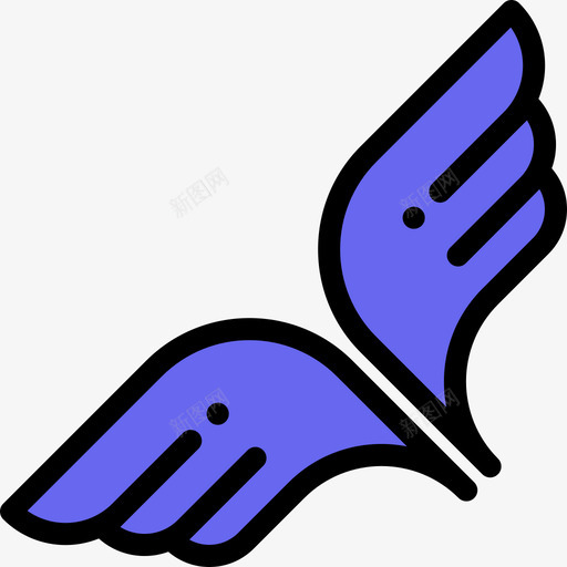 翅膀摇滚乐4线性颜色图标svg_新图网 https://ixintu.com 摇滚乐4 线性颜色 翅膀