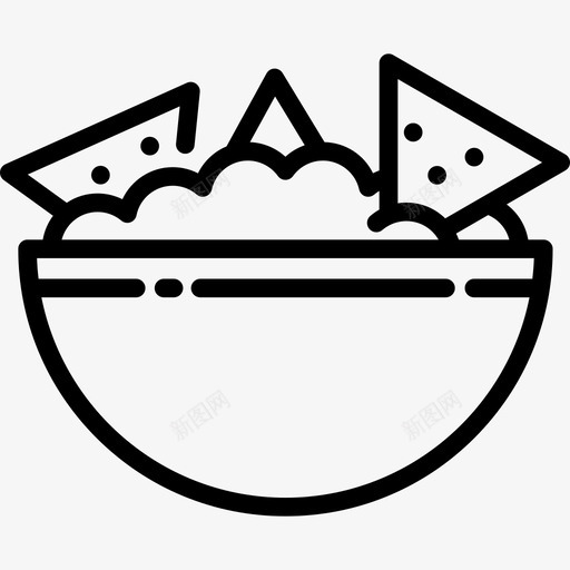 墨西哥玉米片3直线型图标svg_新图网 https://ixintu.com 墨西哥玉米片3 直线型