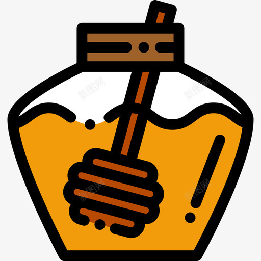 蜂蜜健康食品8线性颜色图标svg_新图网 https://ixintu.com 健康食品8 线性颜色 蜂蜜