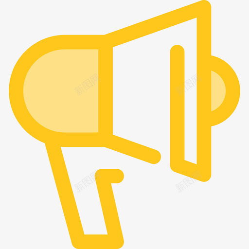 扩音器电子15黄色图标svg_新图网 https://ixintu.com 扩音器 电子15 黄色