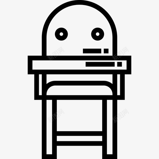 高脚椅家用家具2直线型图标svg_新图网 https://ixintu.com 家用家具2 直线型 高脚椅