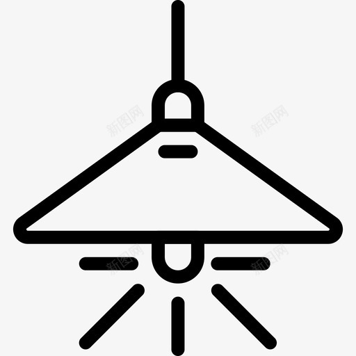 灯家庭自动化4线性图标svg_新图网 https://ixintu.com 家庭自动化4 灯 线性
