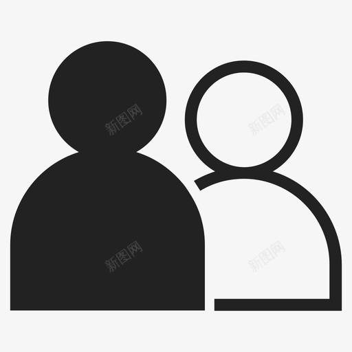 用户组个人图标svg_新图网 https://ixintu.com 个人 团队 用户 组 订阅者