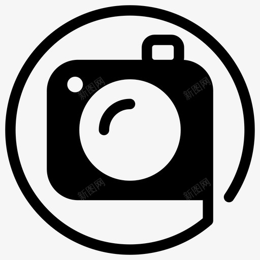 照相机图库图像图标svg_新图网 https://ixintu.com 图像 图库 基本用户界面圆字形 摄影 照片 照相机