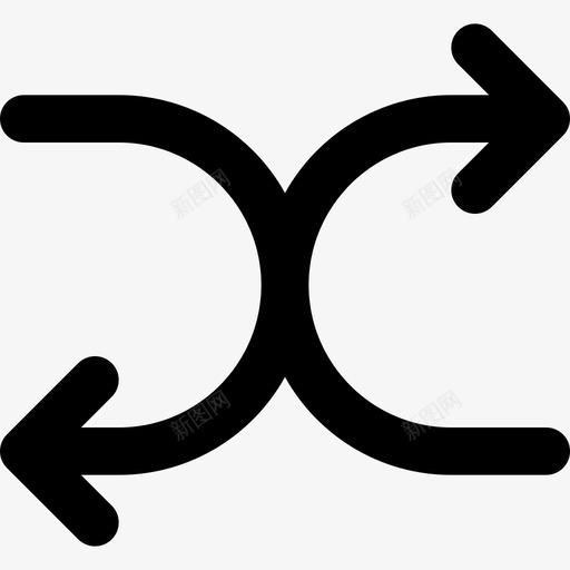 洗牌箭头19轮廓图标svg_新图网 https://ixintu.com 洗牌 箭头19 轮廓