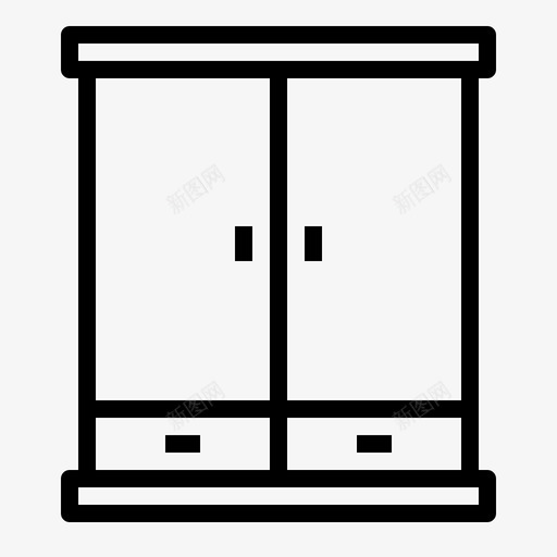 壁橱橱柜储物柜图标svg_新图网 https://ixintu.com 储物柜 壁橱 房子 橱柜 衣柜
