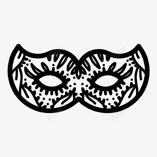 面具嘉年华服装图标svg_新图网 https://ixintu.com 化装舞会 嘉年华 手绘化妆舞会 服装 面具