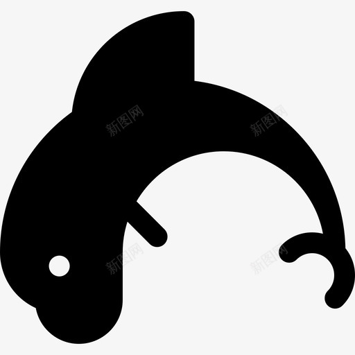 海豚海洋生物10填充图标svg_新图网 https://ixintu.com 填充 海洋生物10 海豚