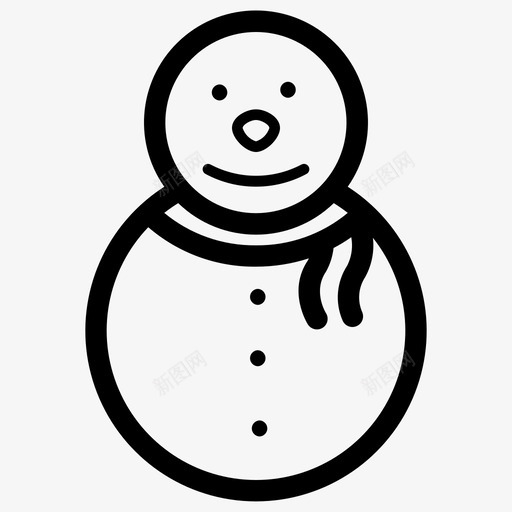 雪人圣诞节冰冻图标svg_新图网 https://ixintu.com 冬天 冰人 冰冻 圣诞节 雪人