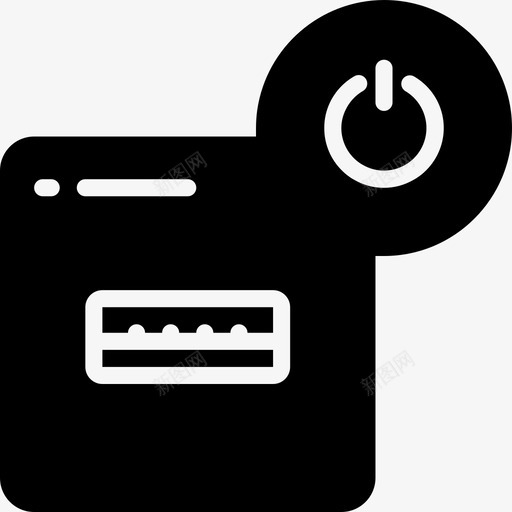 Usb端口家庭自动化3已填充图标svg_新图网 https://ixintu.com Usb端口 家庭自动化3 已填充