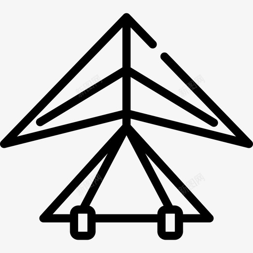 滑翔机冒险运动8直线型图标svg_新图网 https://ixintu.com 冒险运动8 滑翔机 直线型