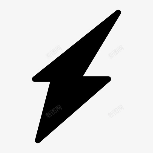 闪光能量闪电图标svg_新图网 https://ixintu.com 力量 能量 节日雕文图标 闪光 闪电 雷霆