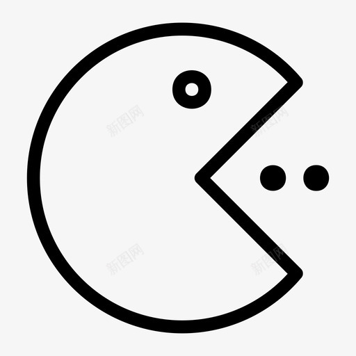 吃豆人设备游戏图标svg_新图网 https://ixintu.com 吃豆人 游戏 游戏线图标 视频 设备 运动
