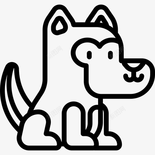 西伯利亚哈士奇卡哇伊动物直系图标svg_新图网 https://ixintu.com 卡哇伊动物 手绘哈士奇 直系 西伯利亚哈士奇