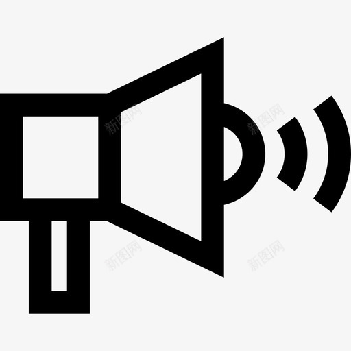 扩音器新闻5线性图标svg_新图网 https://ixintu.com 扩音器 新闻5 线性