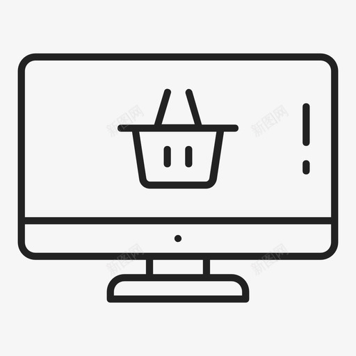 网上购物浏览器商业和购物图标svg_新图网 https://ixintu.com 商业和购物 显示器 浏览器 电子商务 网上商店 网上购物