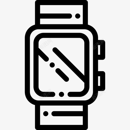 智能手表多媒体18线性图标svg_新图网 https://ixintu.com 多媒体18 智能手表 线性