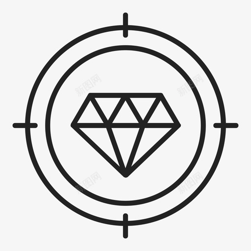 钻石魅力目标图标svg_新图网 https://ixintu.com 目标 财富 钻石 魅力