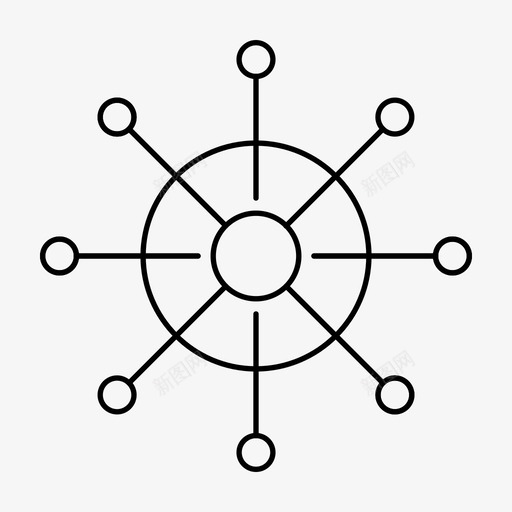 服务器连接社区挂钩图标svg_新图网 https://ixintu.com ios营销 关系 广告瘦图标 挂钩 服务器连接 社区 链接