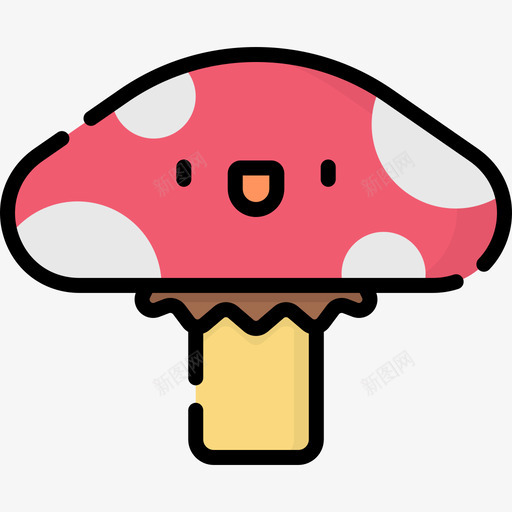 蘑菇秋16线形颜色图标svg_新图网 https://ixintu.com 秋16 线形颜色 蘑菇