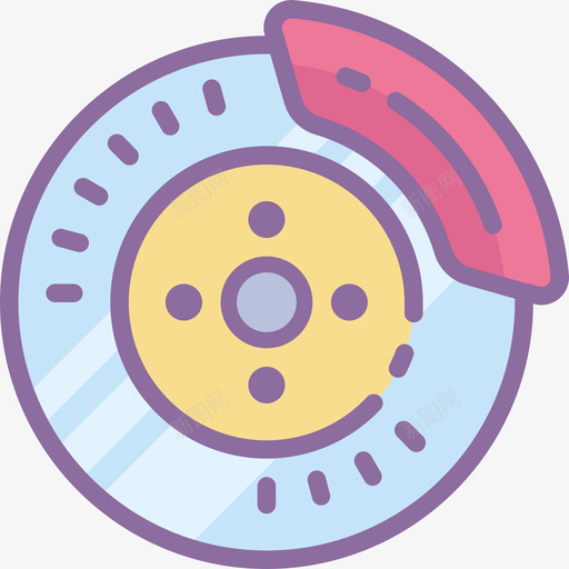 制动盘自动2线性颜色图标svg_新图网 https://ixintu.com 制动盘 线性颜色 自动2