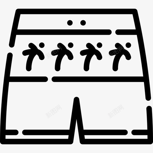 短裤冲浪裤直线裤图标svg_新图网 https://ixintu.com 冲浪裤 直线裤 短裤