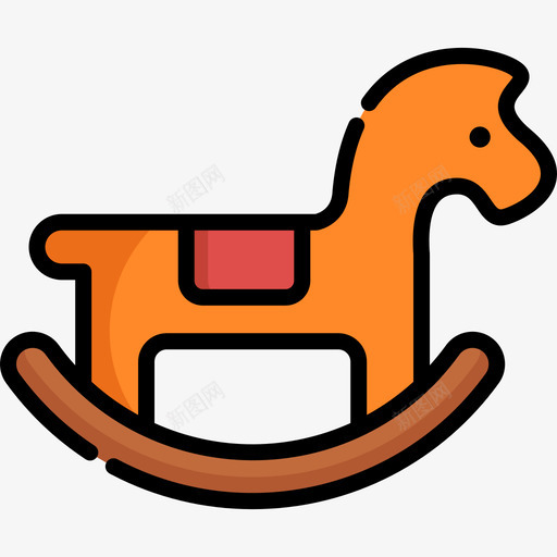 摇摆马玩具17线性颜色图标svg_新图网 https://ixintu.com 摇摆马 玩具17 线性颜色