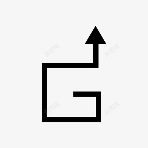 箭头方向符号图标svg_新图网 https://ixintu.com 向上 实心细箭头 方向 符号 箭头 锯齿形