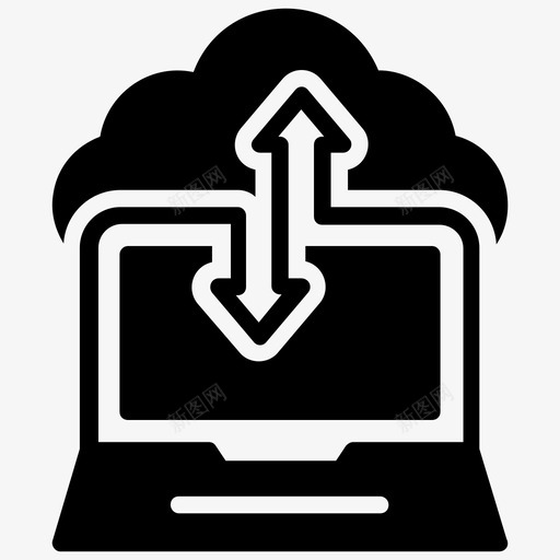 数据交换云集成数据转换图标svg_新图网 https://ixintu.com 云托管字形图标 云集成 数据交换 数据共享 数据转换