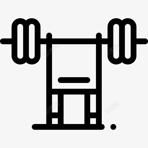 杠铃健康生活10直系图标svg_新图网 https://ixintu.com 健康生活10 杠铃 直系