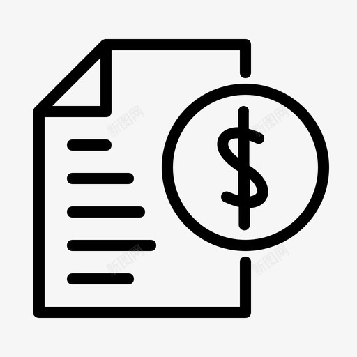 票据发票付款图标svg_新图网 https://ixintu.com 付款 发票 收据 现金货币 票据 税金