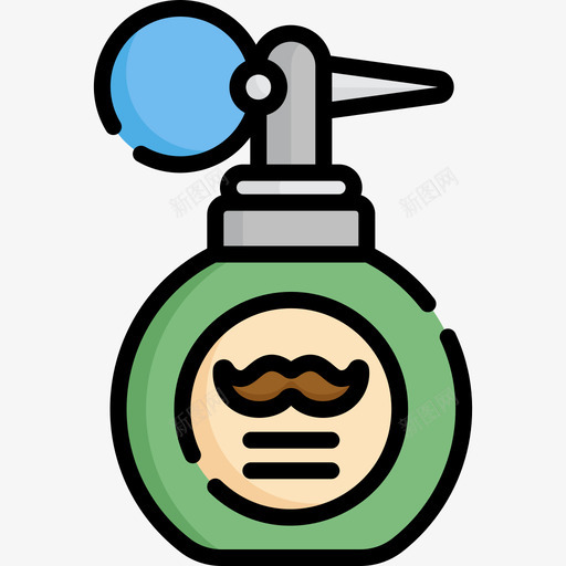 喷雾理发店线性颜色图标svg_新图网 https://ixintu.com 喷雾 理发店 线性颜色