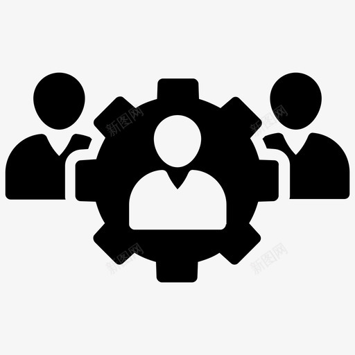 员工团队员工管理组图标svg_新图网 https://ixintu.com 员工团队 员工管理 团队管理 声誉管理字形图标 工作管理 组