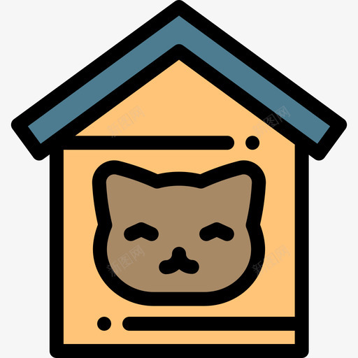 猫在兽医线性颜色图标svg_新图网 https://ixintu.com 在兽医 猫 线性颜色