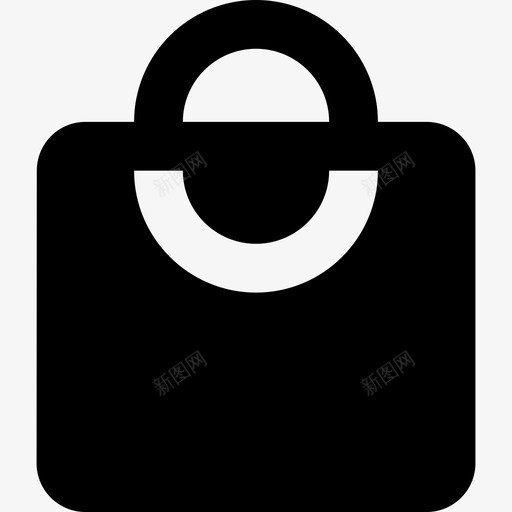 购物袋地图和交通工具单色图标svg_新图网 https://ixintu.com 单色 地图和交通工具 购物袋