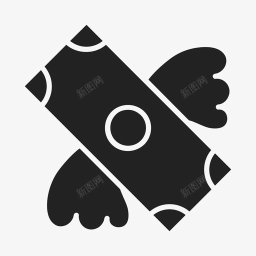 金钱商业和金融现金图标svg_新图网 https://ixintu.com 商业和金融 现金 翅膀 货币 金钱