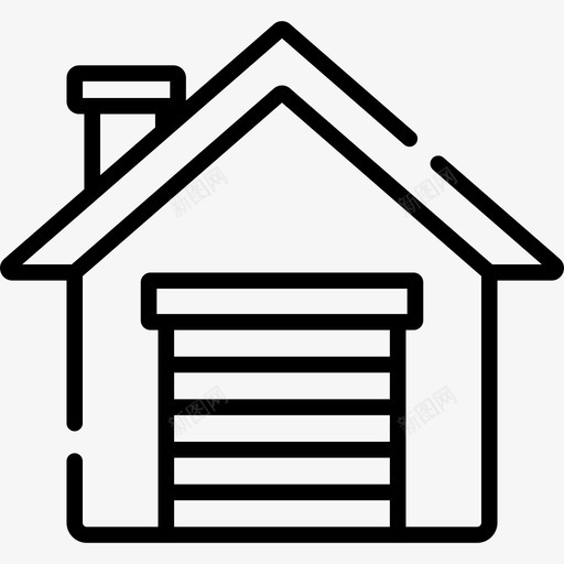 车库家庭自动化7线性图标svg_新图网 https://ixintu.com 家庭自动化7 线性 车库